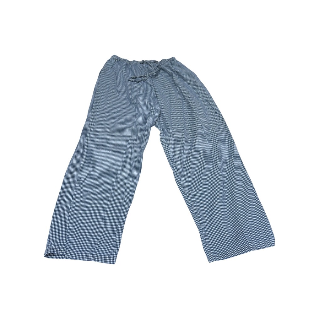 Vintage Gingham Plaid Pants Elastic Waist Cotton USA Women's 14 Farmhouse